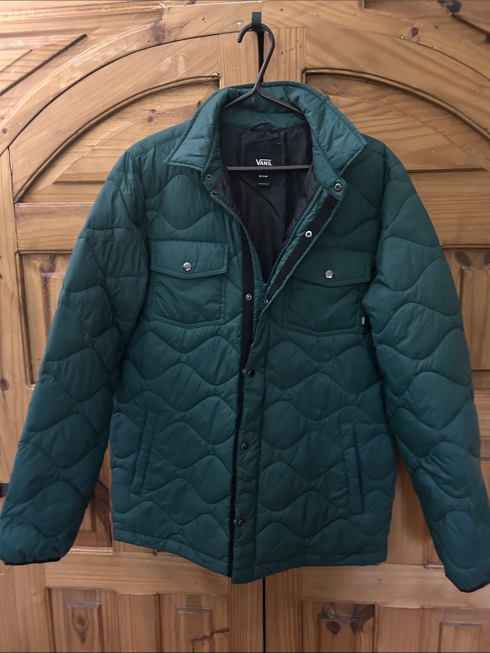 Vans Quilted Green Lightweight Shirt Jacket
